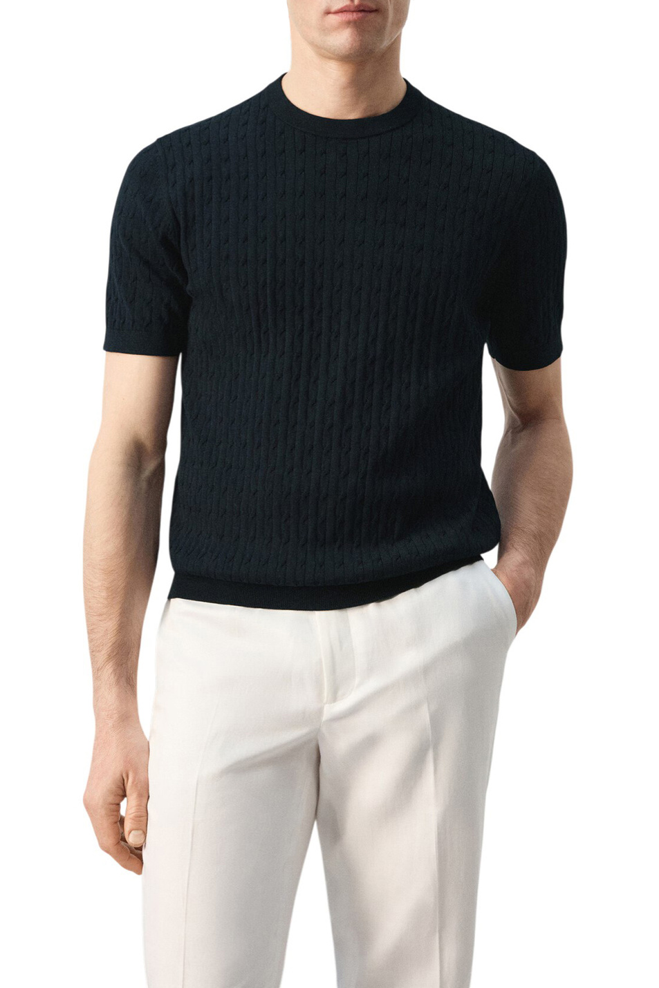 Мужской Mango Man Джемпер MUGA с короткими рукавами (цвет ), артикул 27075939 | Фото 3