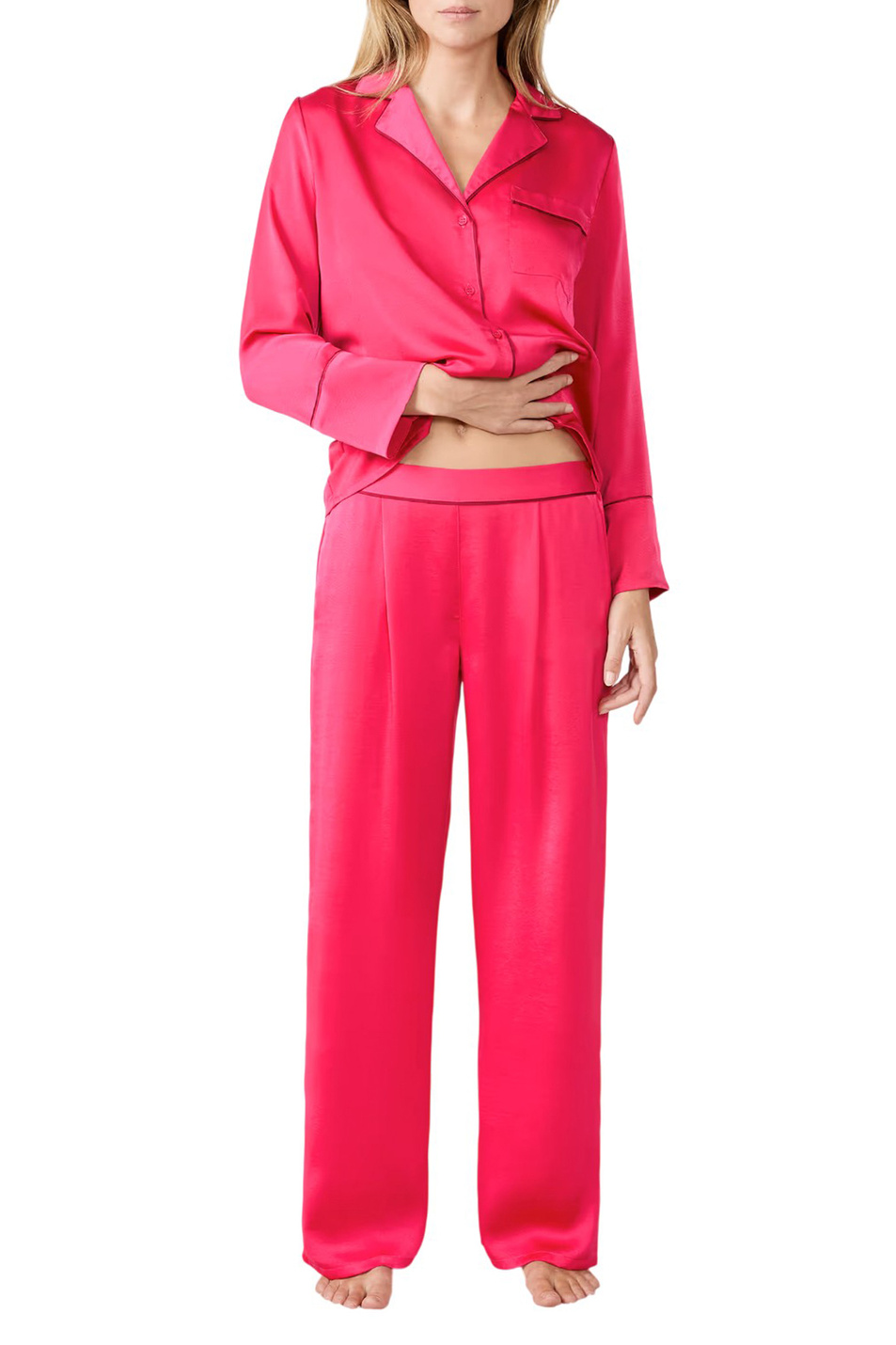 Женский Etam Брюки ERIKE из атласа (цвет ), артикул 6555704 | Фото 2