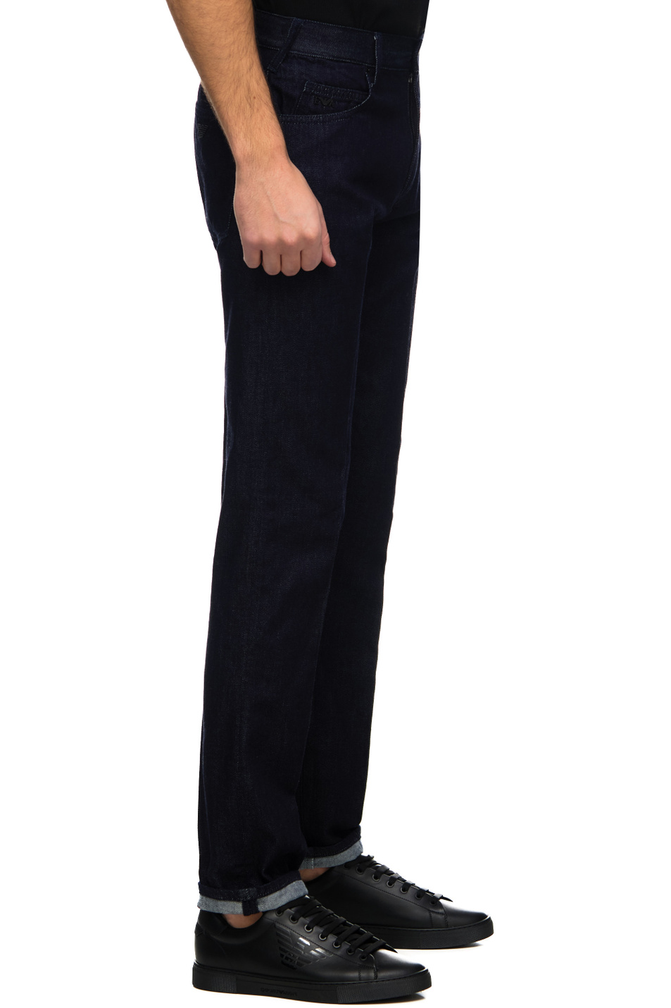 Мужской Emporio Armani Джинсы из хлопка и шерсти (цвет ), артикул 6L1J45-1DLDZ | Фото 3