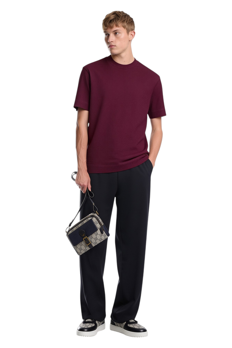 Мужской Emporio Armani Футболка из жаккардового джерси (цвет ), артикул EM007038-AF10762 | Фото 3
