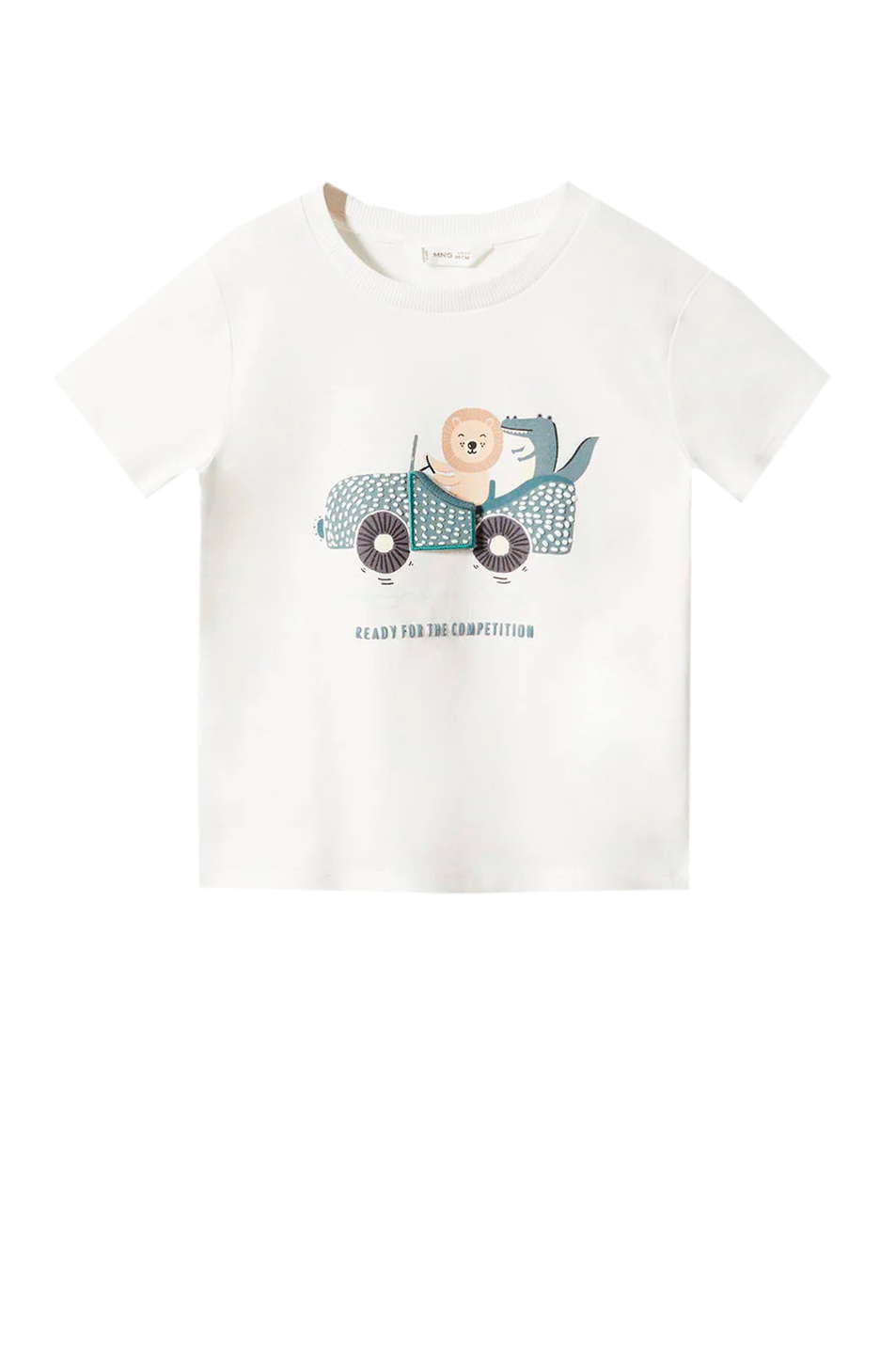 Малышам мальчикам Mango Kids Футболка ROAD из натурального хлопка с принтом (цвет ), артикул 57000846 | Фото 1