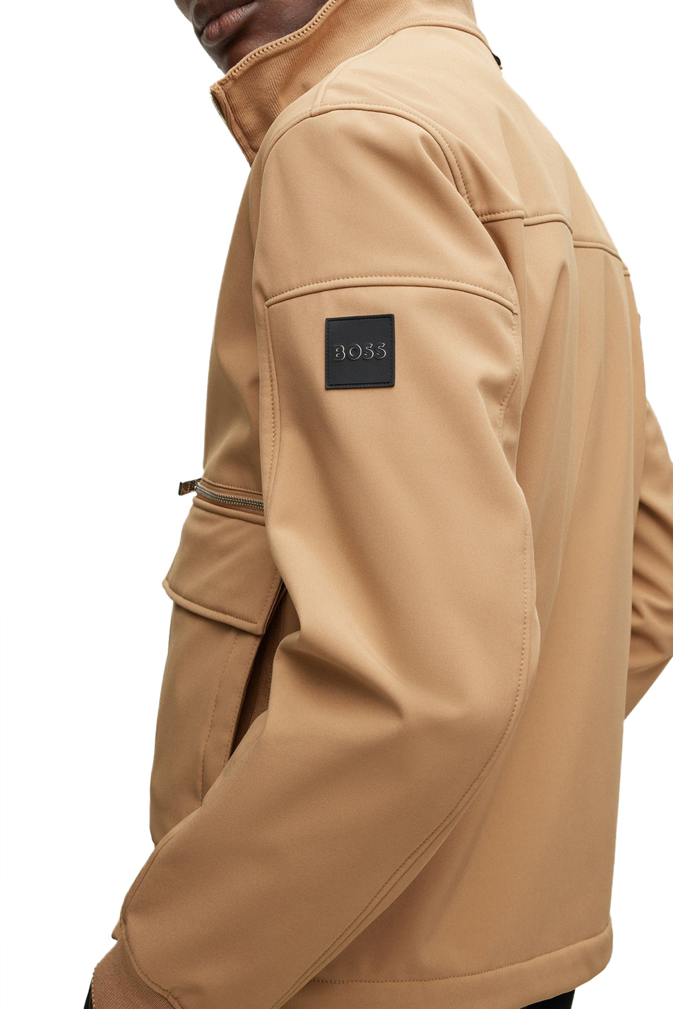 Мужской BOSS Куртка с накладными карманами и трикотажными деталями (цвет ), артикул 50481124 | Фото 5