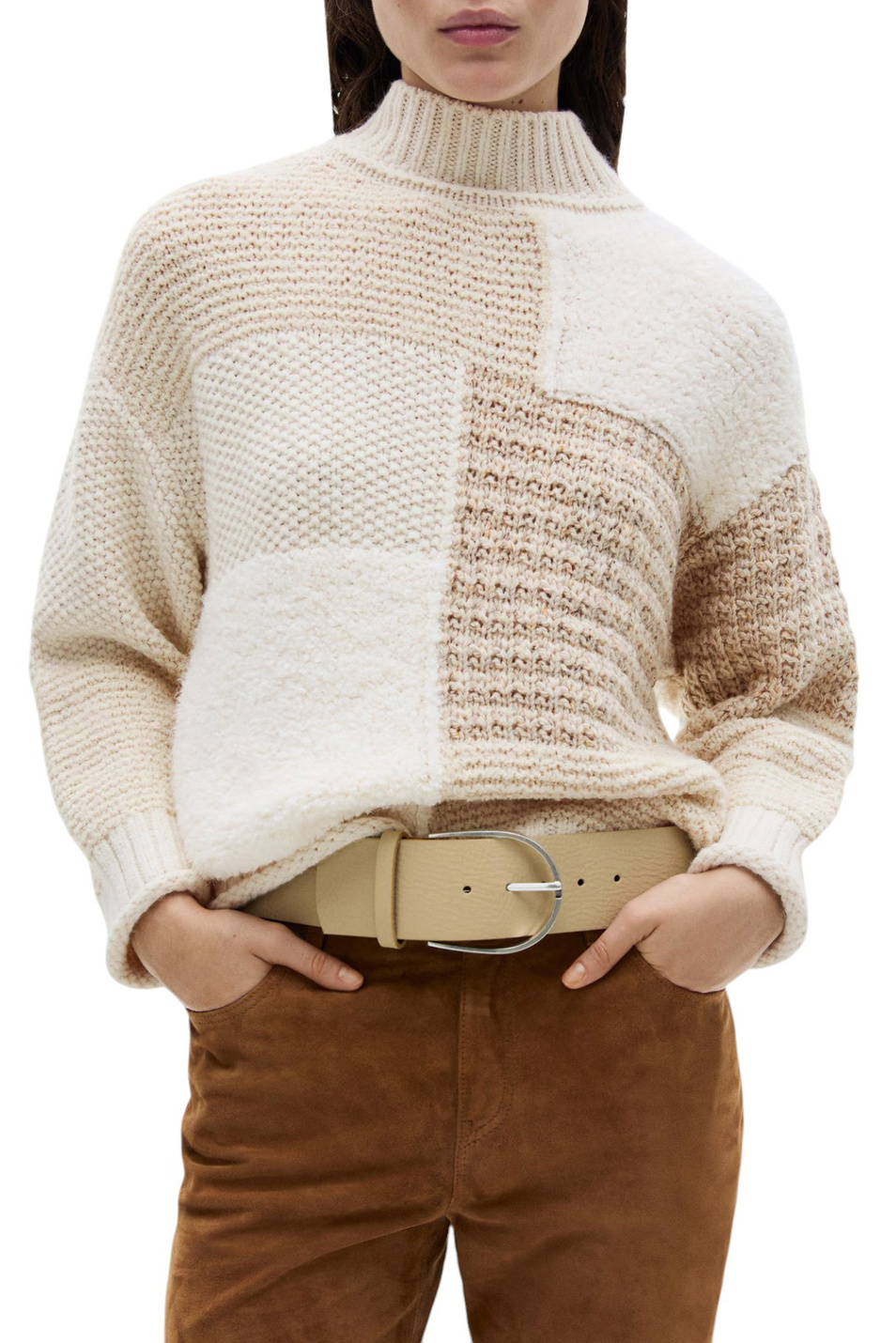 Женский Mango Свитер PARCH с высоким воротником (цвет ), артикул 77007728 | Фото 3