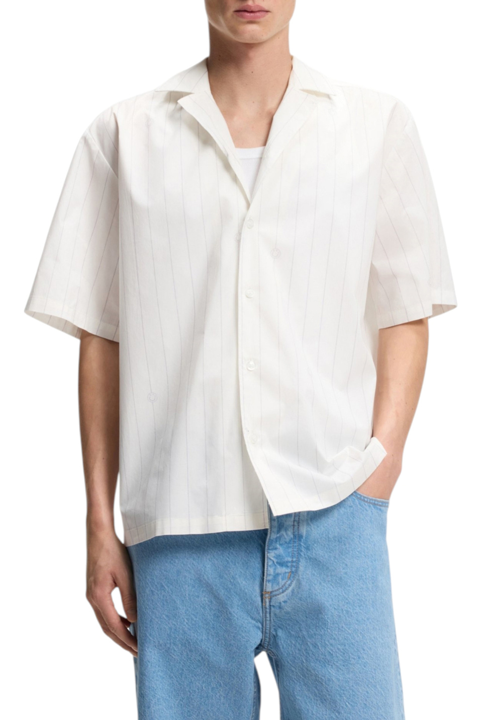 Мужской HUGO Рубашка Eligino из хлопка с принтом (цвет ), артикул 50560698 | Фото 3