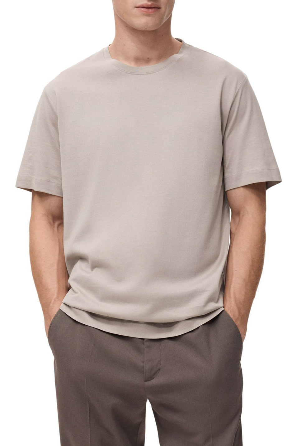 Мужской Mango Man Футболка BELLOW из хлопка (цвет ), артикул 27041264 | Фото 3