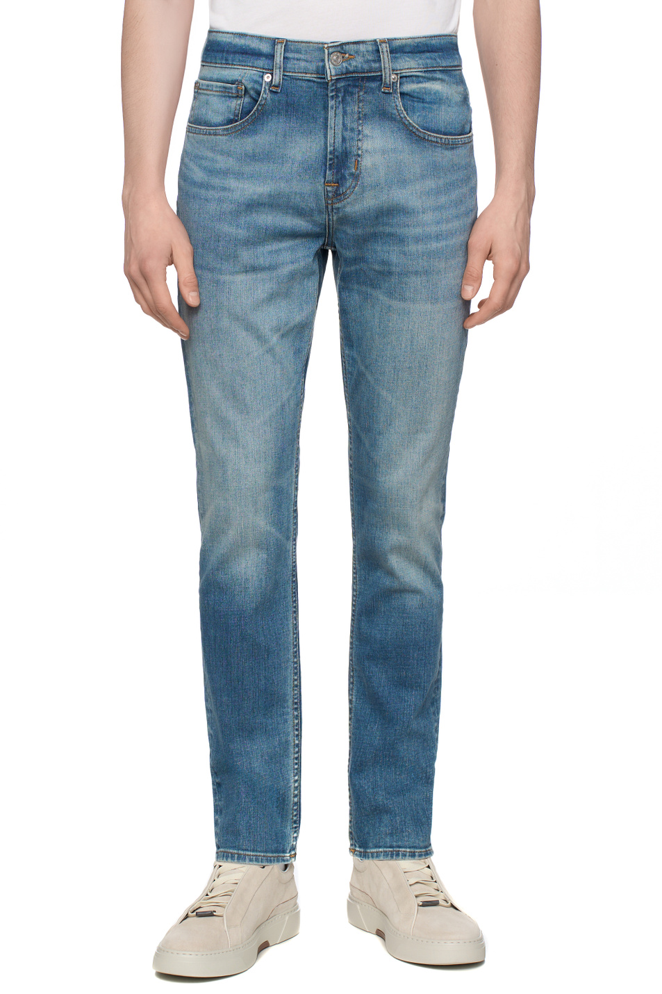 Мужской 7 for all Mankind Джинсы из эластичного хлопка (цвет ), артикул JSMXC120CL | Фото 4
