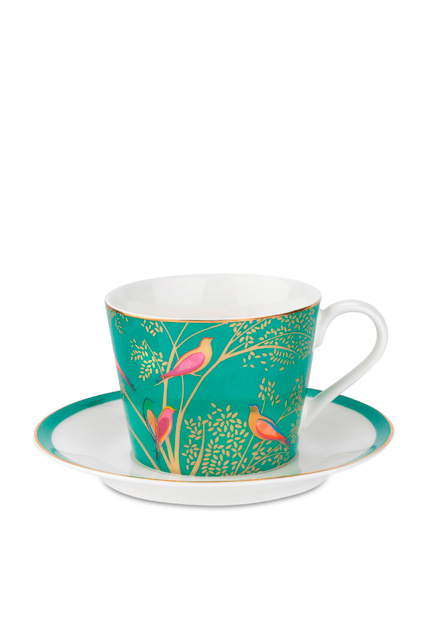 Чашка чайная с блюдцем|Основной цвет:Зеленый|Артикул:SMCG78924-XG | Фото 1