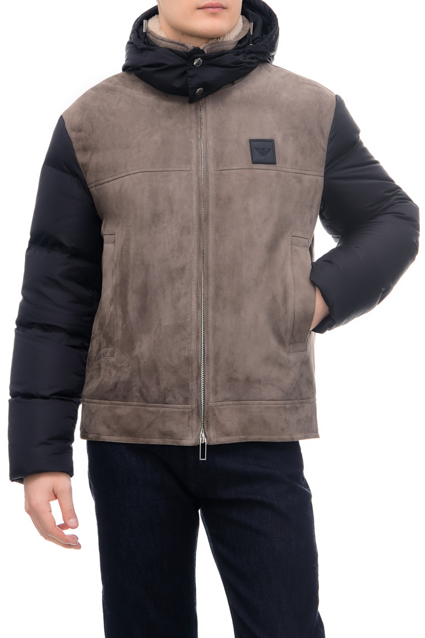Куртка из комбинированного материала|Основной цвет:Мультиколор|Артикул:H31R7B-C1P7B | Фото 1