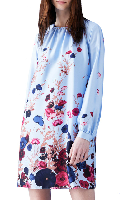 Платье AMACA А-силуэта с принтом|Основной цвет:Голубой|Артикул:72261726 | Фото 2