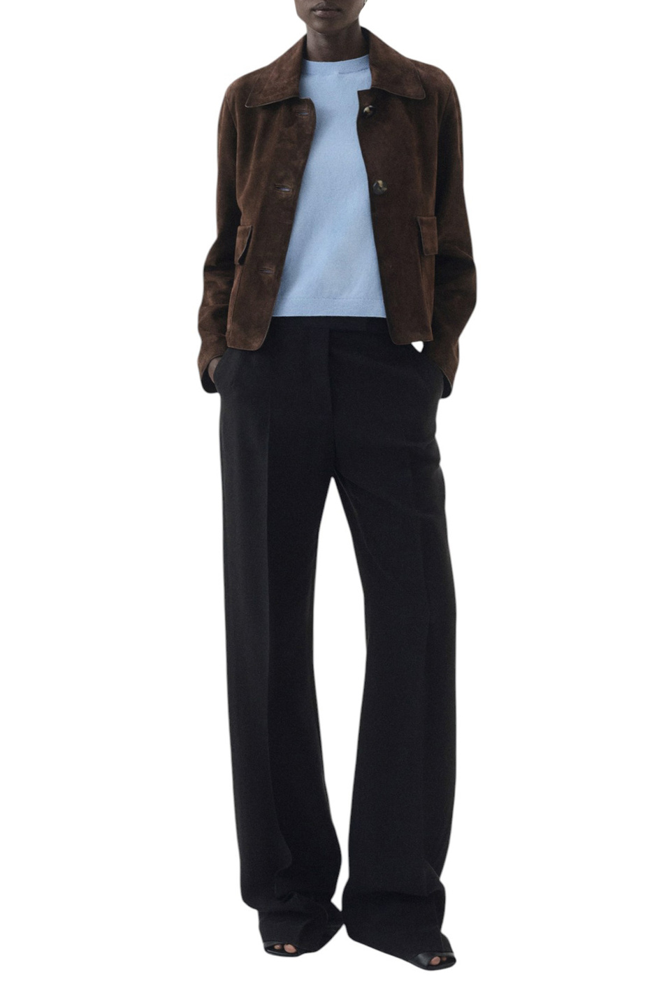 Джемпер TAURUS с короткими рукавами|Основной цвет:Голубой Женский Mango Джемпер TAURUS с короткими рукавами (цвет ), артикул 17016357 | Фото 2