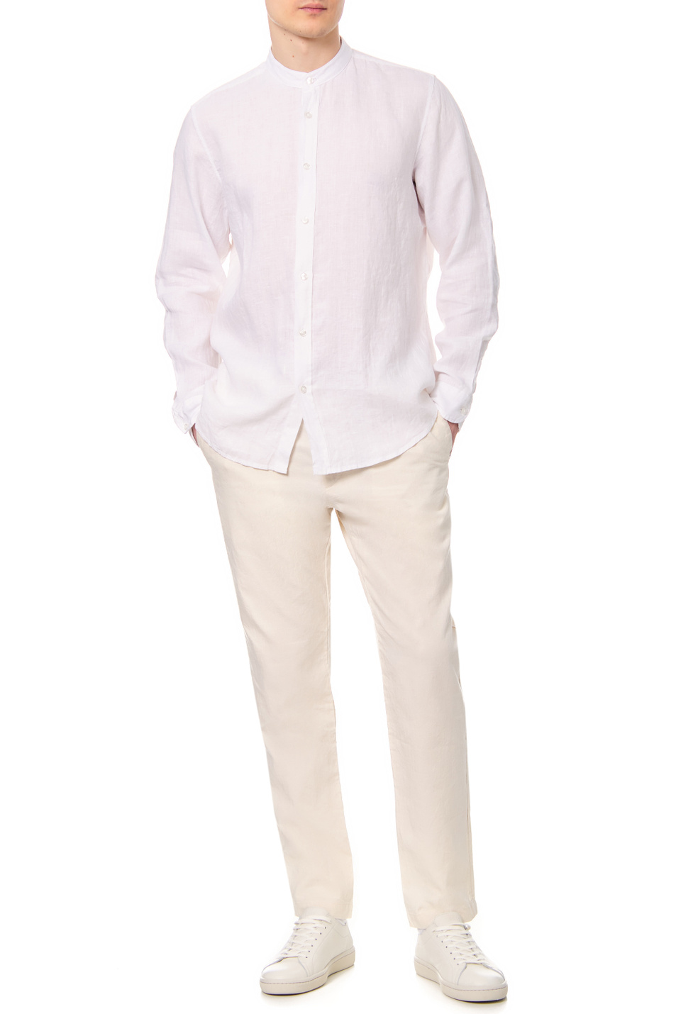 BOSS Рубашка прямого кроя из чистого льна (цвет ), артикул 50468092 | Фото 2