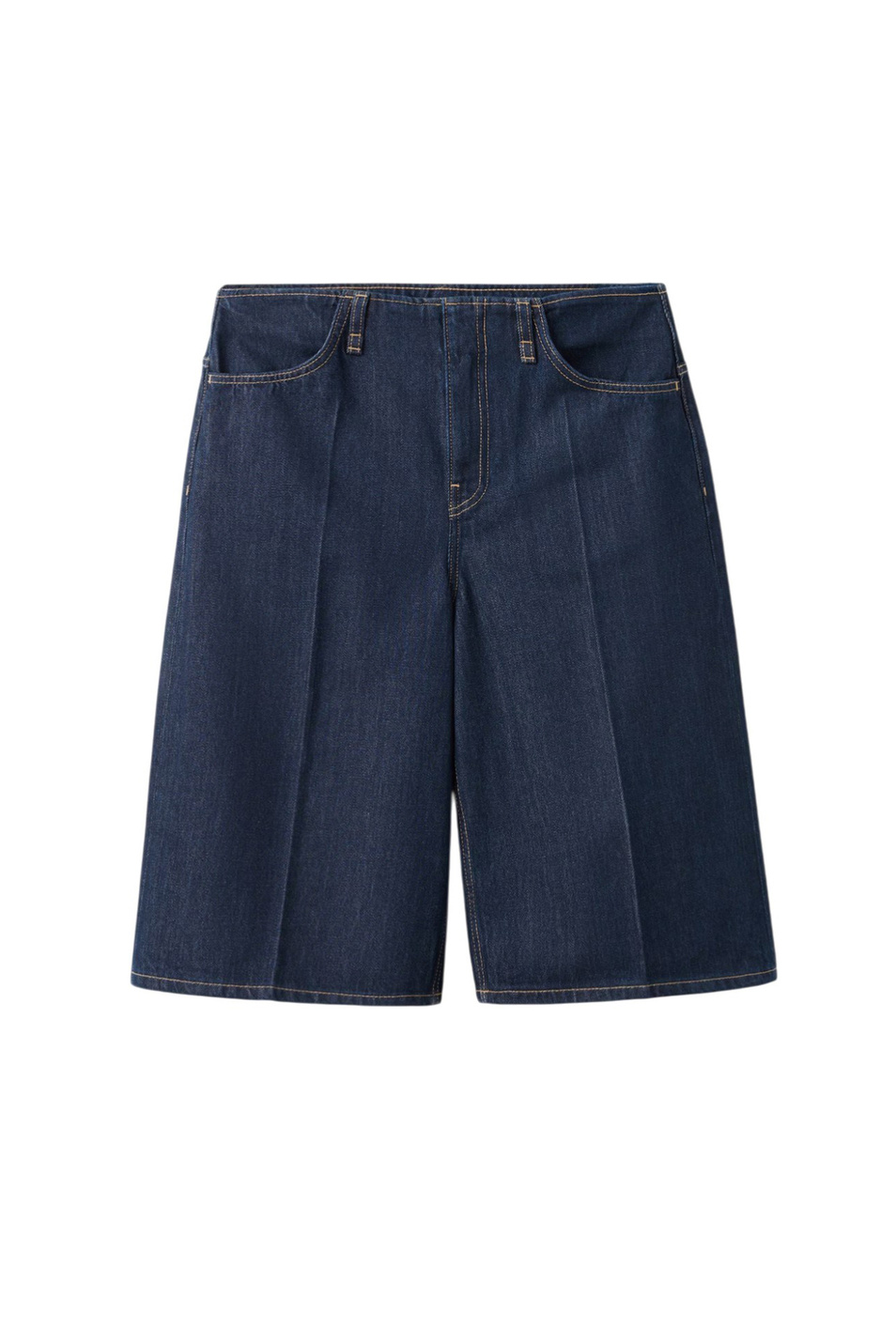 Женский Mango Шорты-бермуды джинсовые TONY со средней посадкой (цвет ), артикул 27067149 | Фото 1