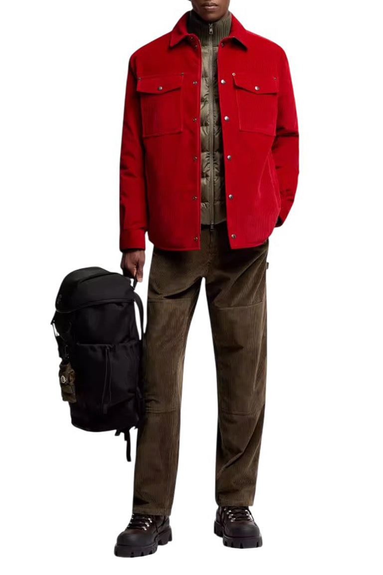 Брюки штроксовые|Основной цвет:Хаки Мужской Moncler Брюки штроксовые (цвет ), артикул K20912A00023-549UU | Фото 2