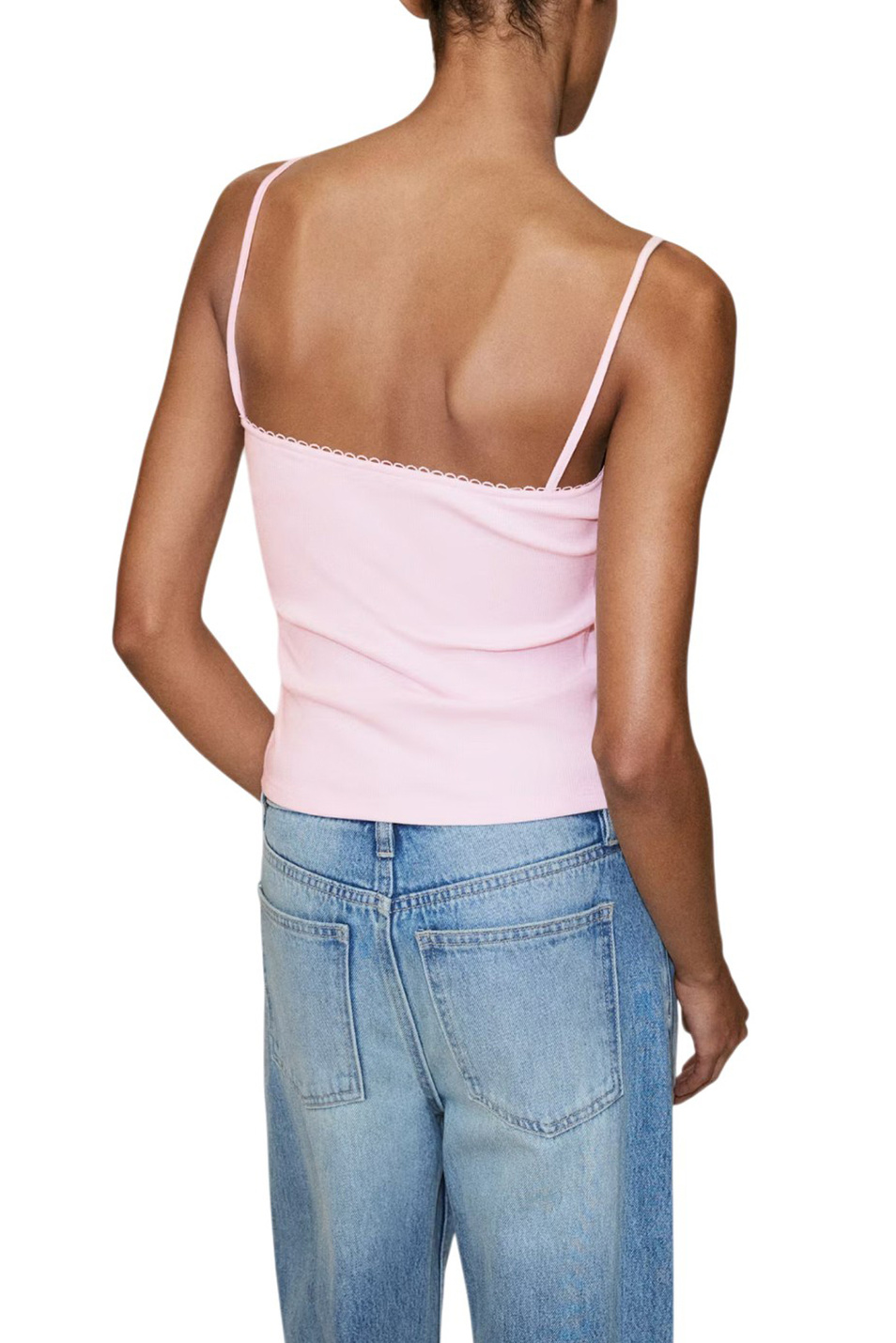 Женский Mango Топ ROSE из эластичного хлопка (цвет ), артикул 37071371 | Фото 4