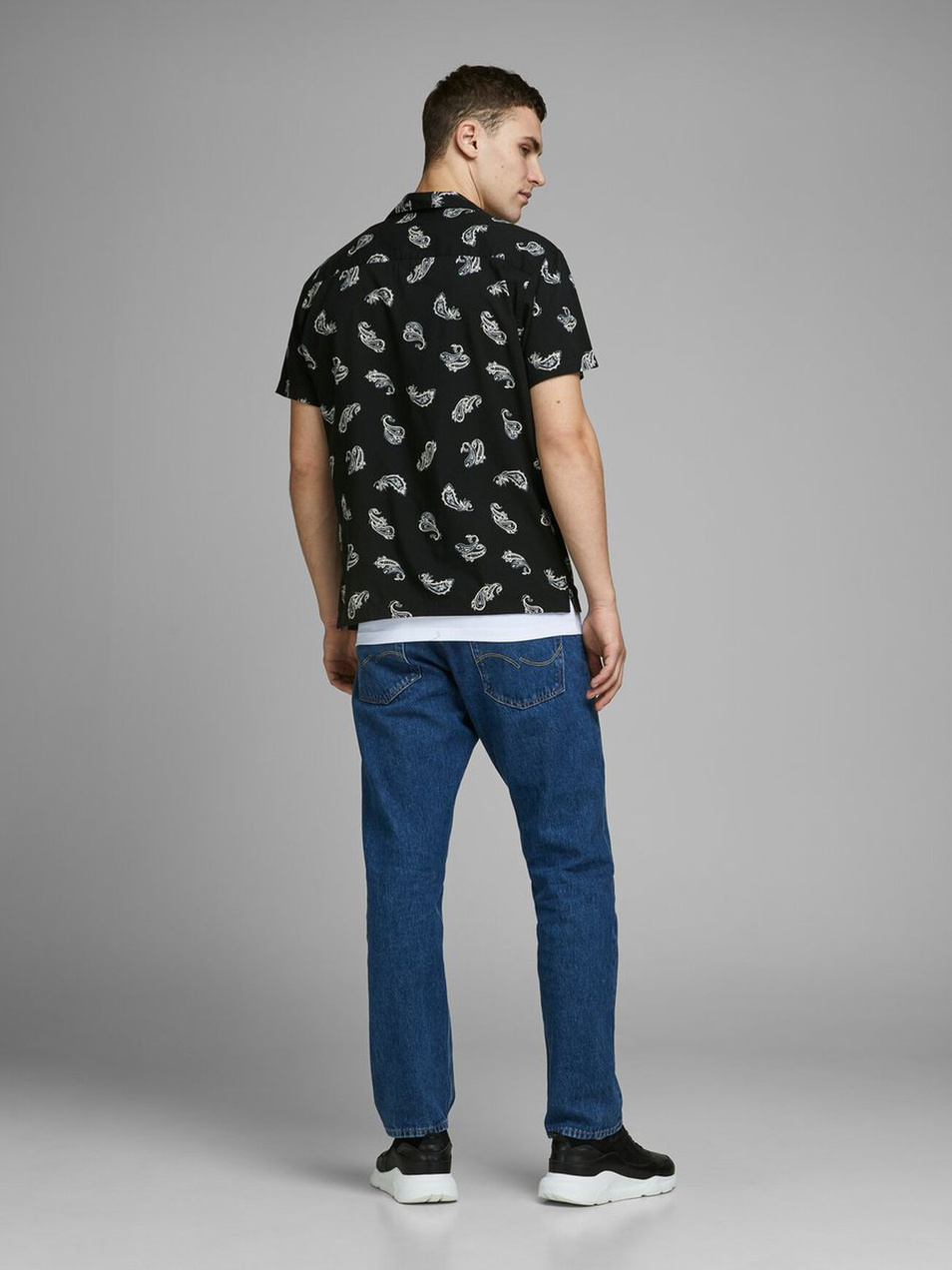 Мужской Jack & Jones Рубашка с коротким рукавом и контрастным узором (цвет ), артикул 12167040 | Фото 5
