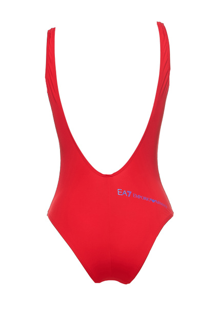 Слитный купальник с логотипом на груди|Основной цвет:Красный|Артикул:911128-1P402 | Фото 2