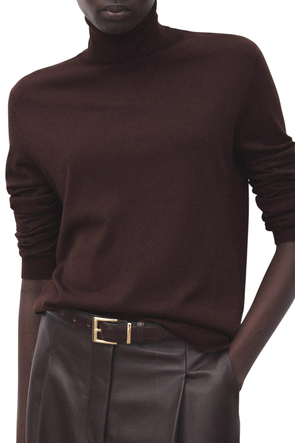 Женский Mango Водолазка LUCCAC однотонная (цвет ), артикул 27031274 | Фото 3