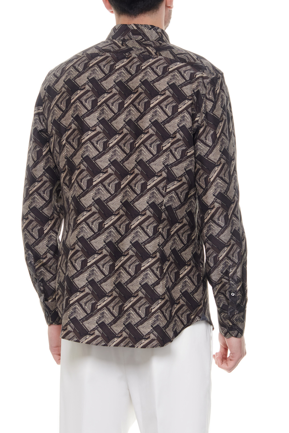 Мужской Corneliani Рубашка из натурального шелка (цвет ), артикул 93P156-9311914 | Фото 4