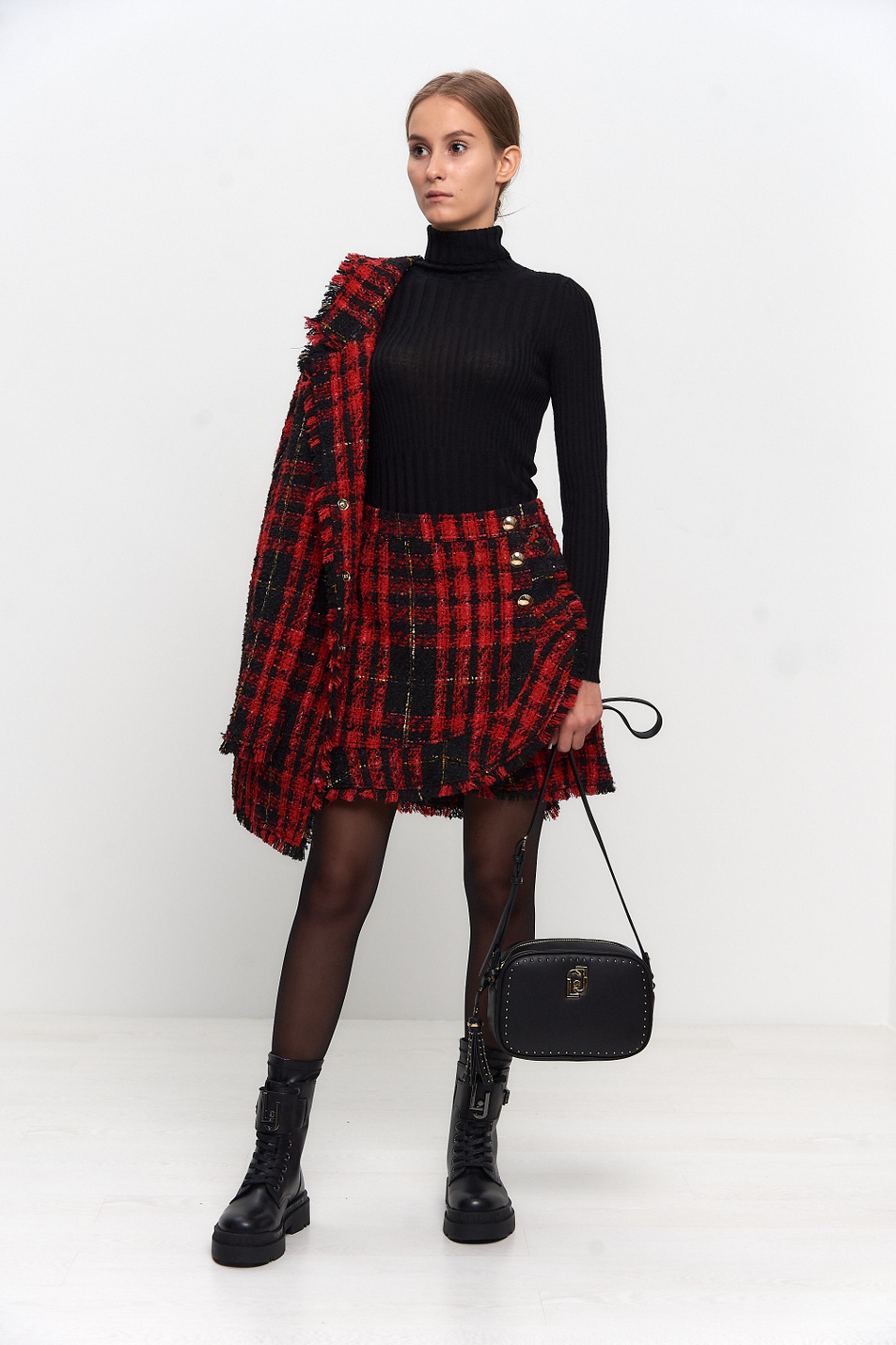 Женский Liu Jo Мини-юбка в клетку (цвет ), артикул WF0377T4586 | Фото 3