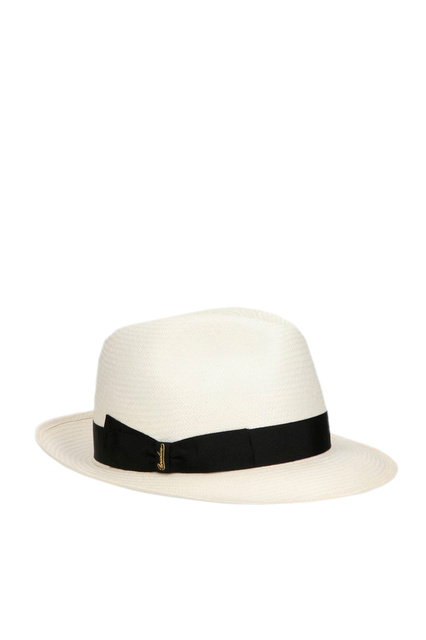 Шляпа с контрастной лентой|Основной цвет:Белый|Артикул:231991 | Фото 1
