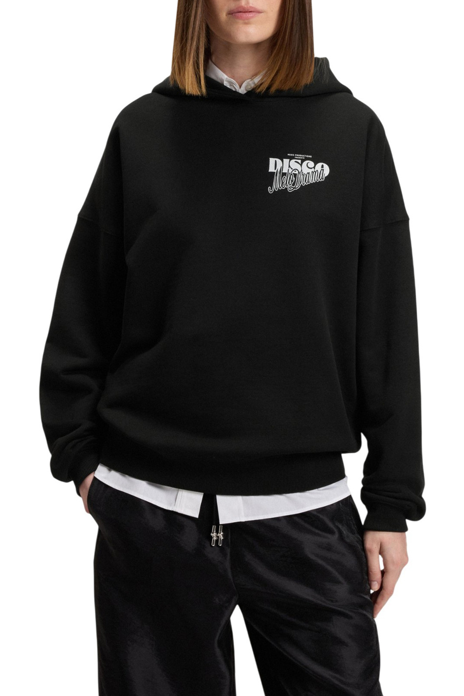 Худи Dalessandra из хлопка|Основной цвет:Черный Женский HUGO Худи Dalessandra из хлопка (цвет ), артикул 50554966 | Фото 3