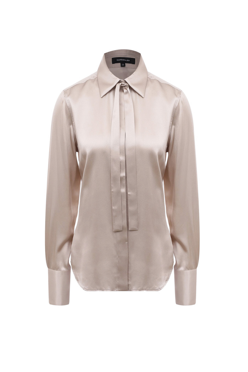 Блузка из натурального шелка|Основной цвет:Бежевый|Артикул:C1402HCA | Фото 1