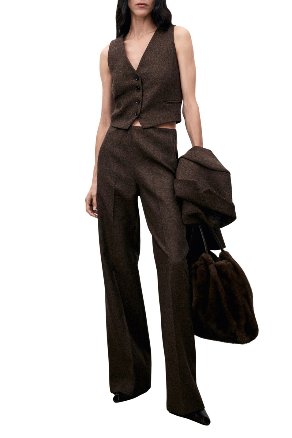 Женский Mango Жилет PIPER из смесовой шерсти (цвет ), артикул 17027913 | Фото 2