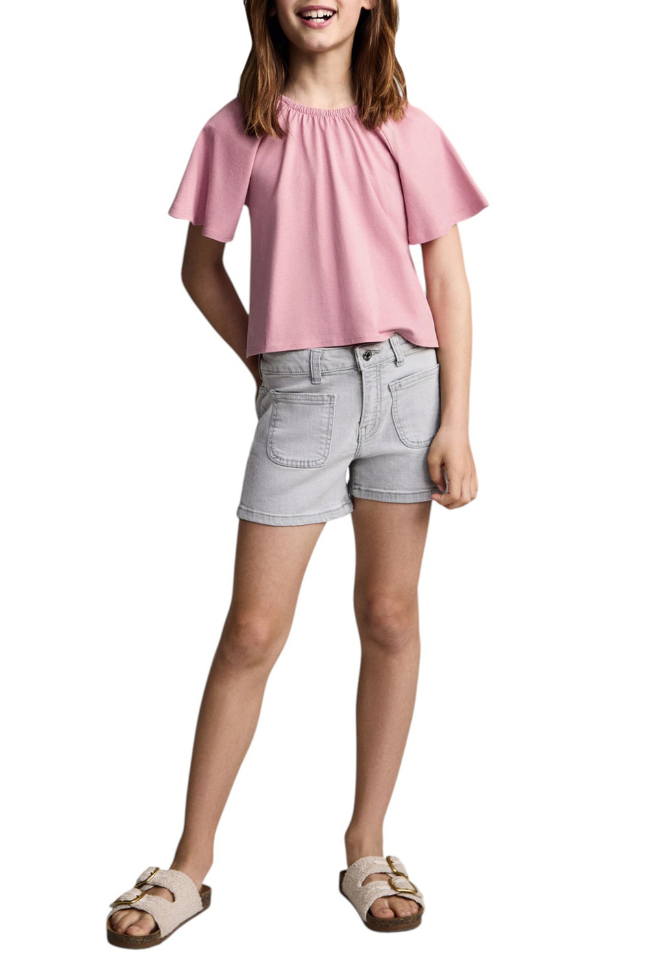 Девочкам Mango Kids Футболка AIRE из хлопка (цвет ), артикул 87047690 | Фото 2