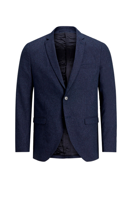 Приталенный пиджак|Основной цвет:Синий|Артикул:12192842 | Фото 1