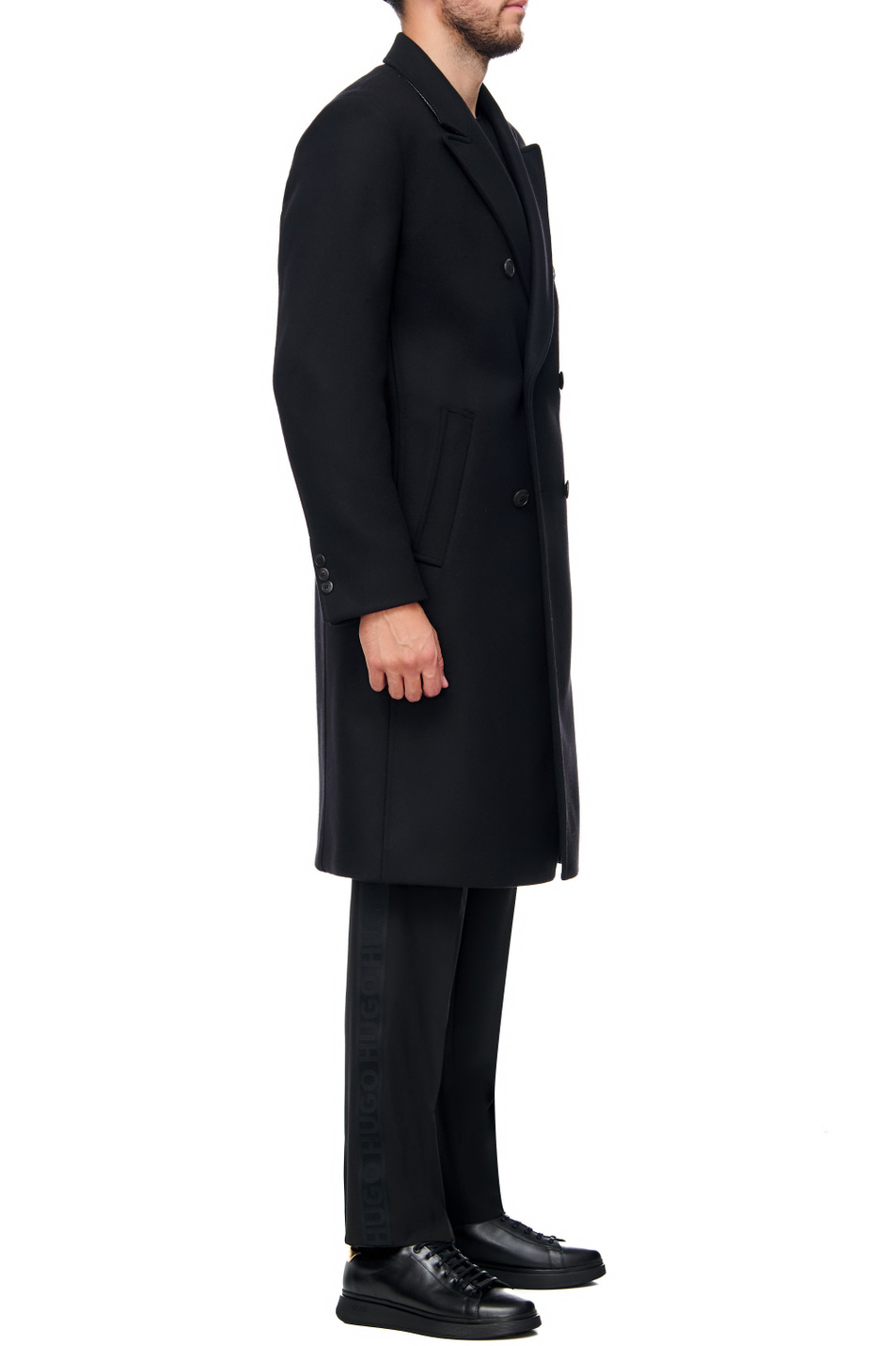 HUGO Двубортное пальто из смесовой шерсти (цвет ), артикул 50474948 | Фото 3