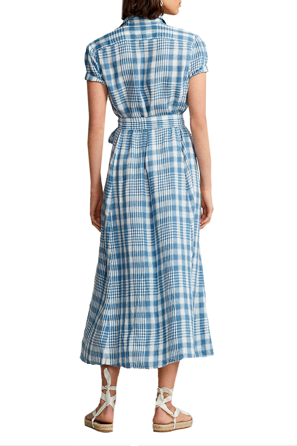 Женский Polo Ralph Lauren Льняное платье в клетку (цвет ), артикул 211864002002 | Фото 3
