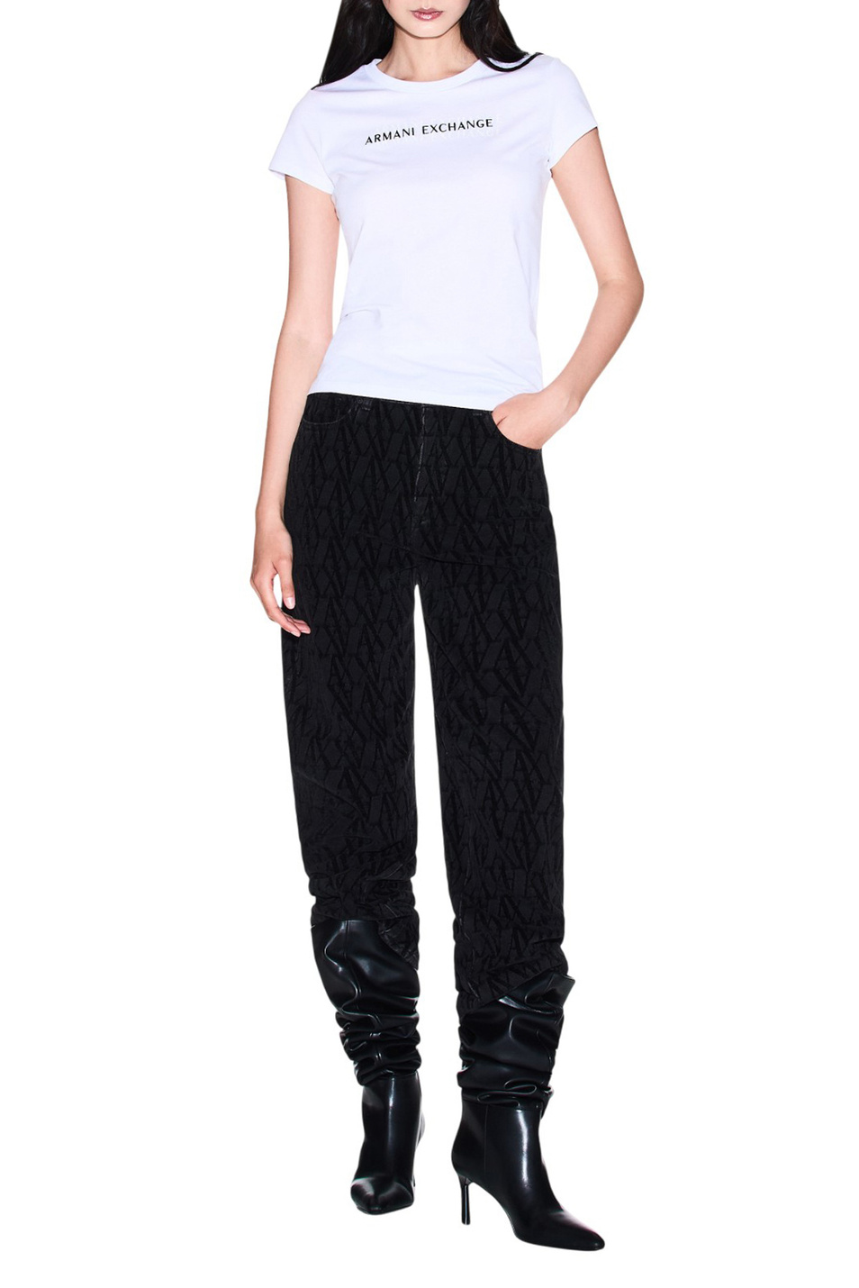 Женский Armani Exchange Джинсы с принтом (цвет ), артикул XW000100-AF16092 | Фото 2