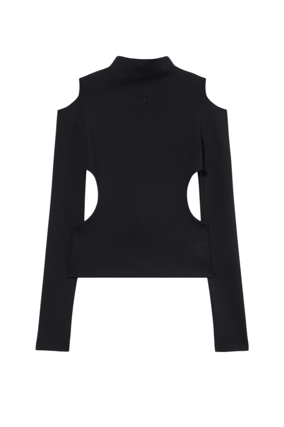 Джемпер Sleek Meteor с вырезами|Основной цвет:Черный Женский Off-White Джемпер Sleek Meteor с вырезами (цвет ), артикул OWAD27PS26JER0011010 | Фото 1