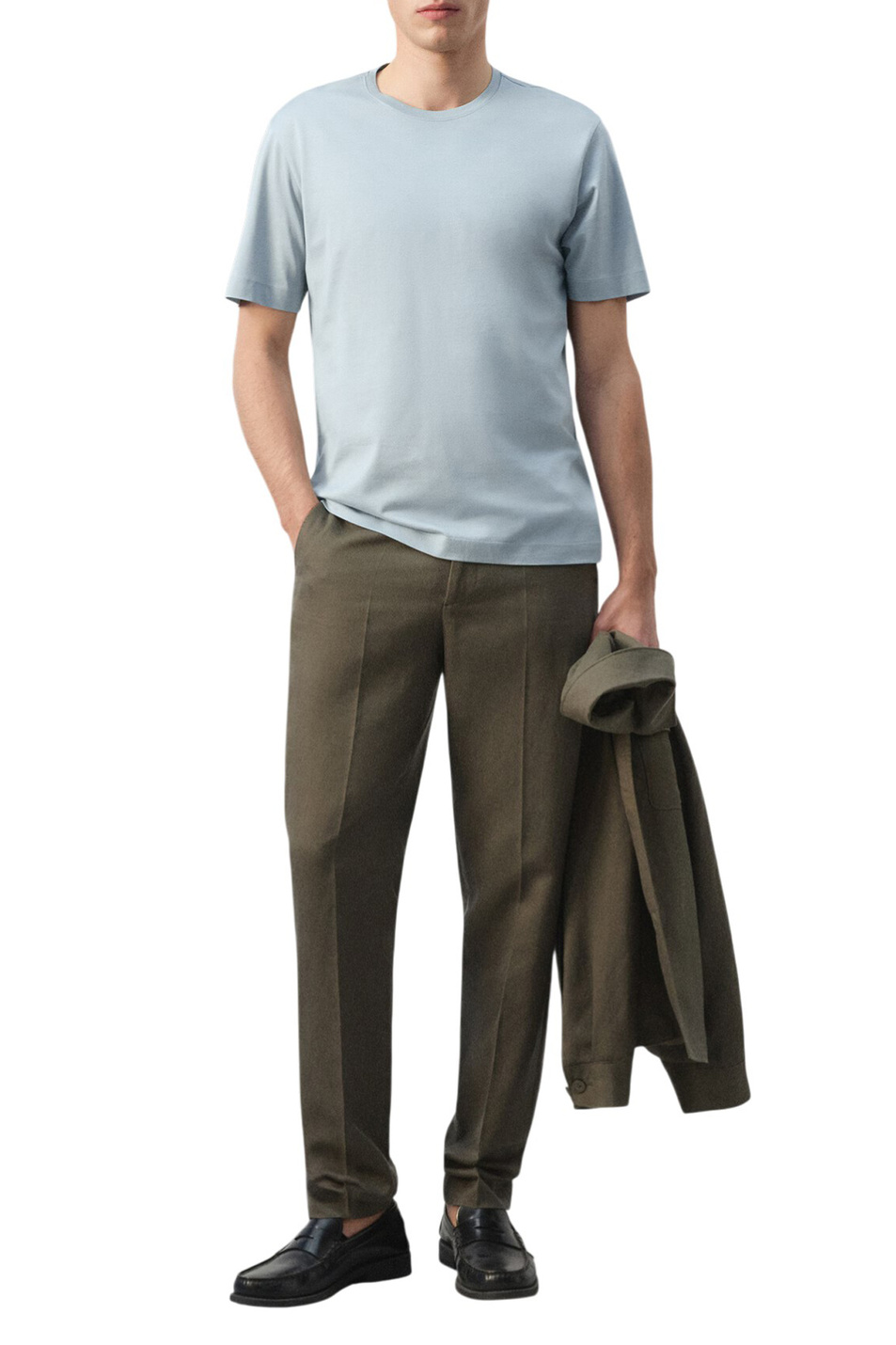 Мужской Mango Man Футболка BELLOW из хлопка (цвет ), артикул 27041264 | Фото 2