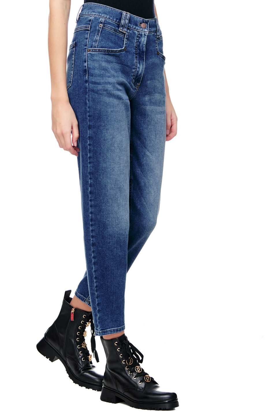 Женский Gerry Weber Джинсы Mom Fit из смесового хлопка (цвет ), артикул 722058-66908-Mom Fit | Фото 5