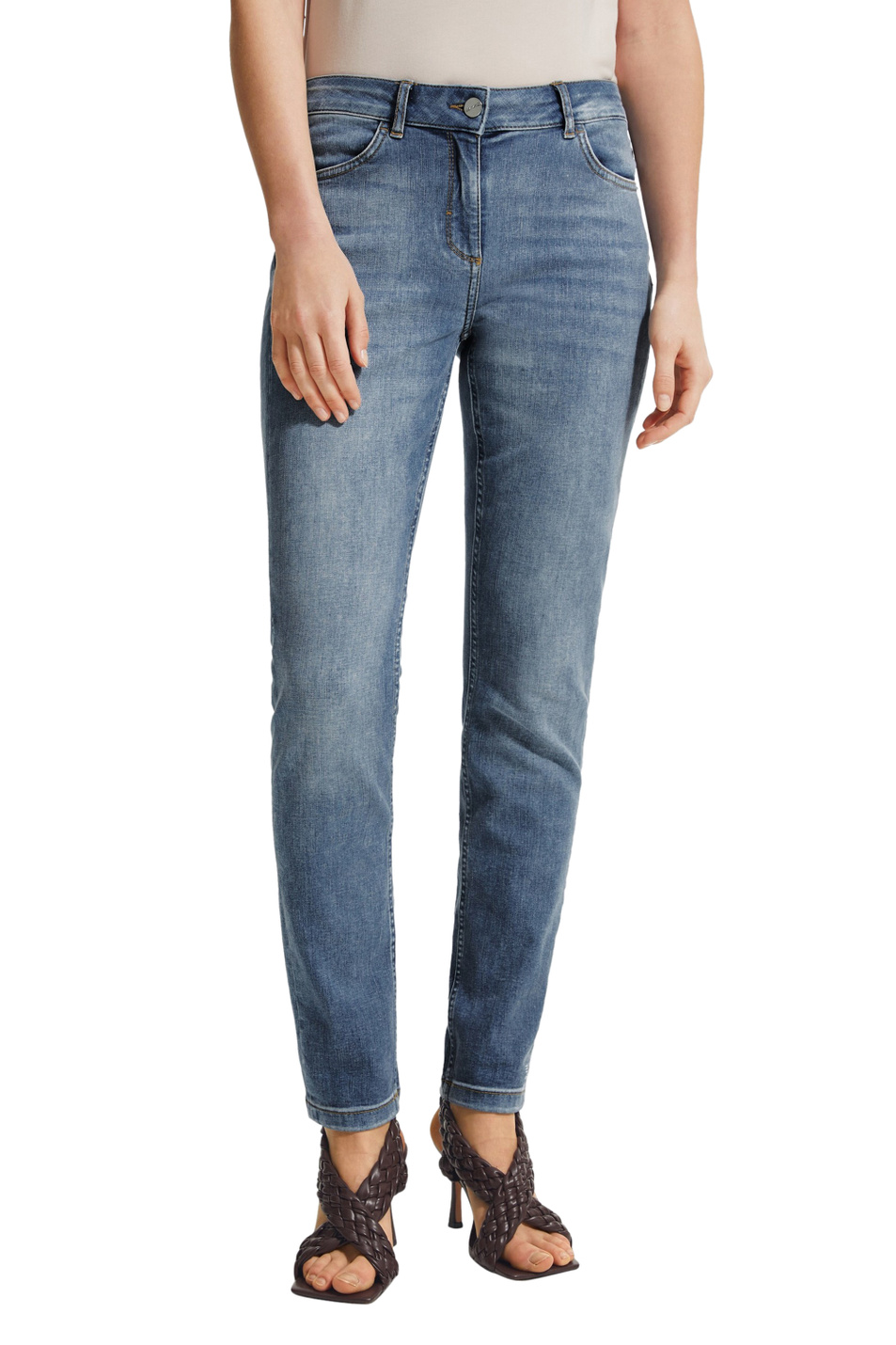 Comma Укороченные джинсы облегающего кроя (цвет ), артикул 81.103.72.X003 | Фото 3