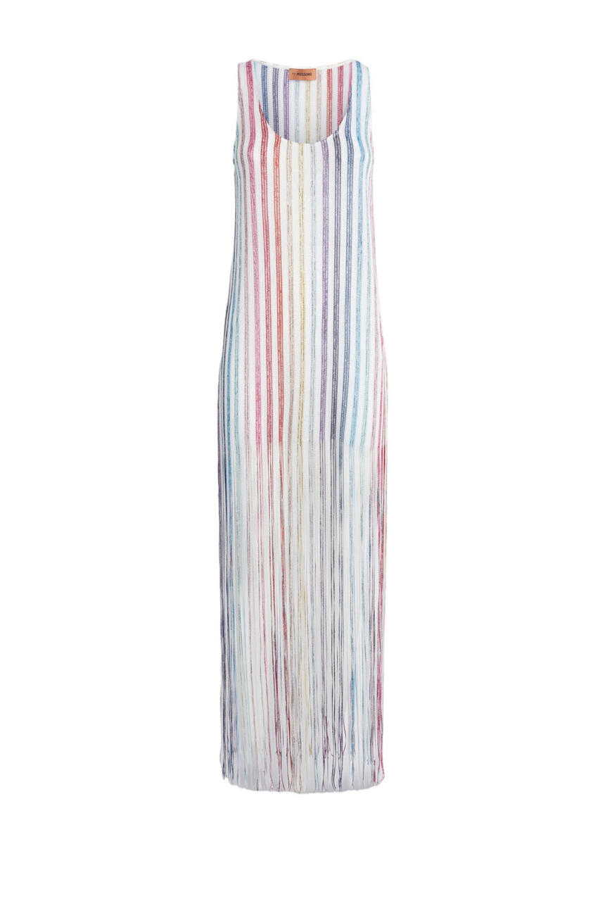 Платье с принтом|Основной цвет:Разноцветный|Артикул:MS23SQ1S-BV00CQ | Фото 1