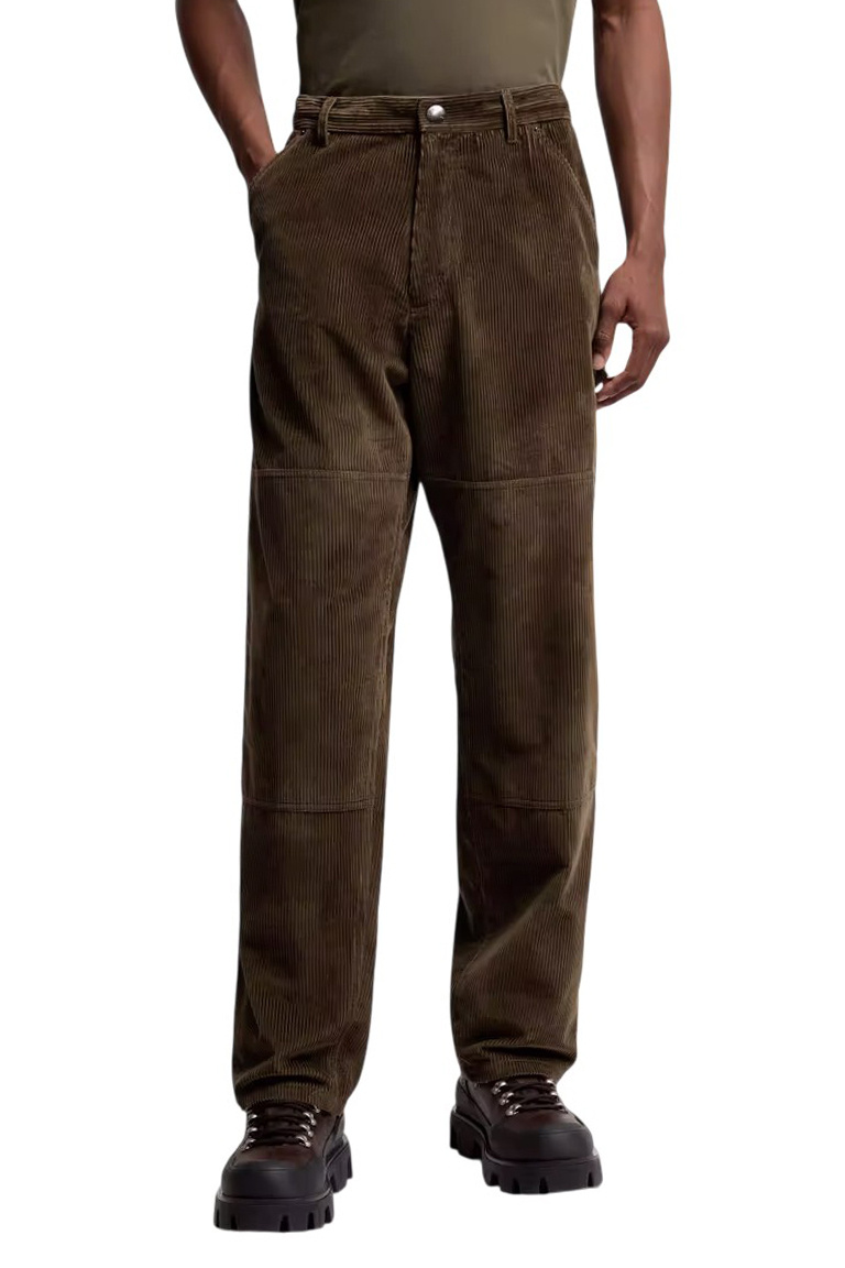 Брюки штроксовые|Основной цвет:Хаки Мужской Moncler Брюки штроксовые (цвет ), артикул K20912A00023-549UU | Фото 3