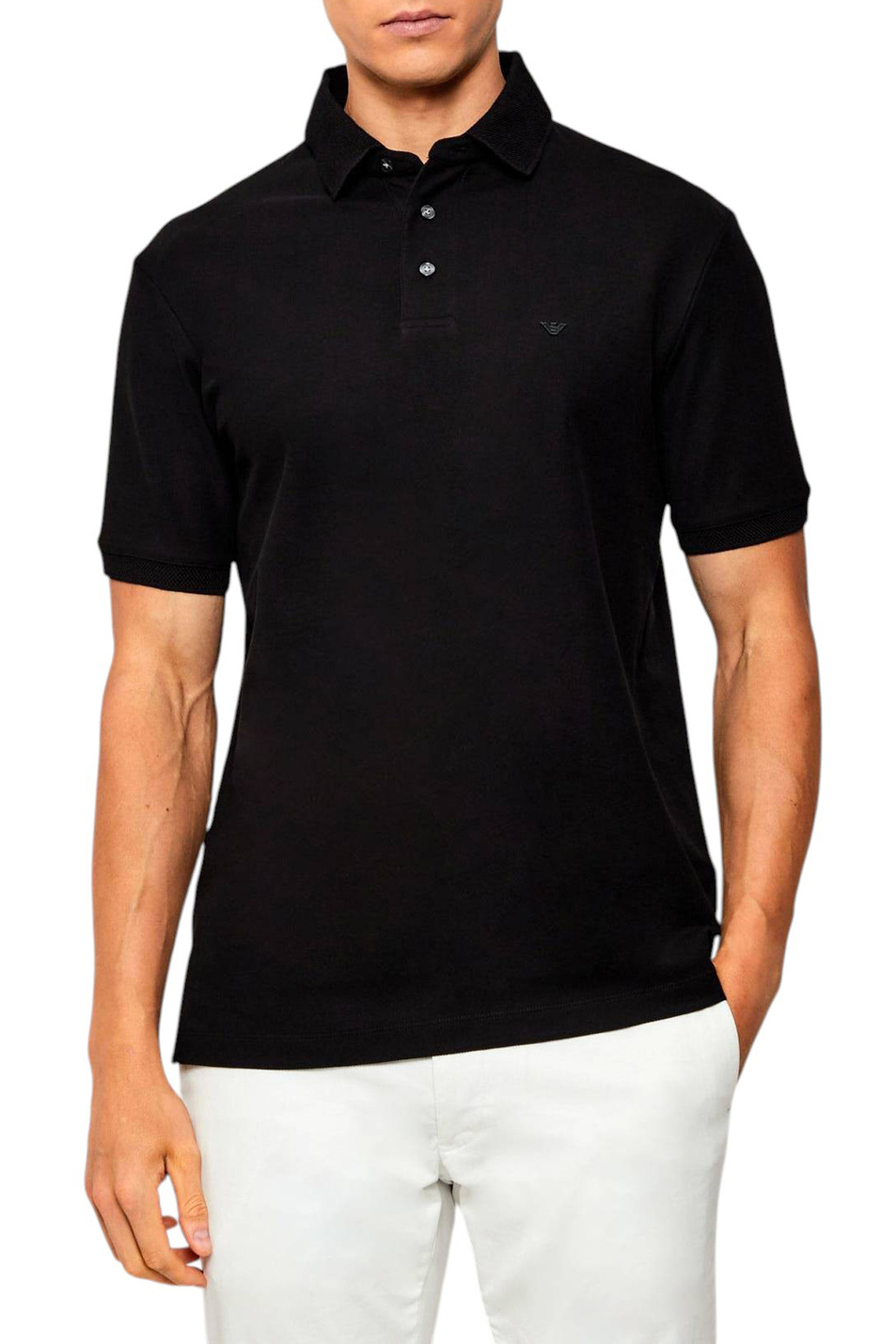 Мужской Emporio Armani Поло из хлопка (цвет ), артикул EM002998-AF10497 | Фото 4