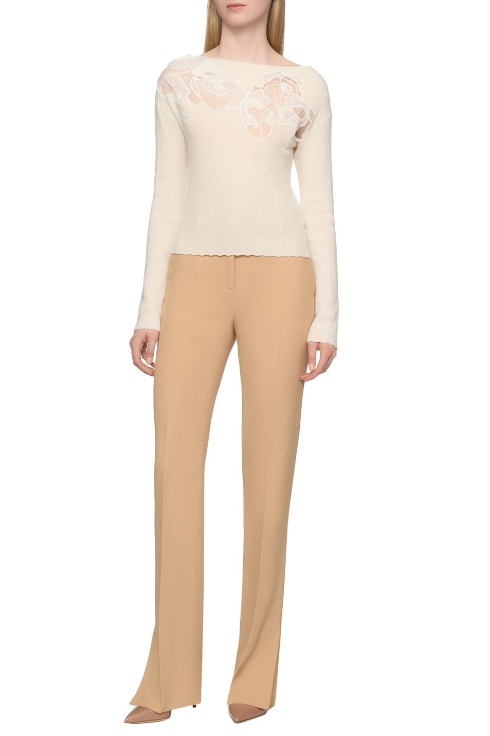 Женский ERMANNO SCERVINO Джемпер с аппликацией (цвет ), артикул D475M317APRNR | Фото 3