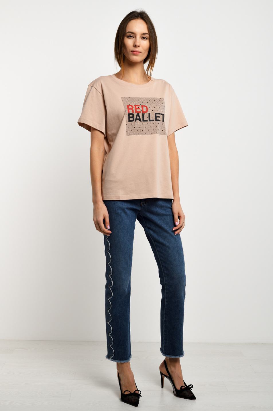 Женский Red Valentino Футболка из натурального хлопка с принтом (цвет ), артикул TR3MG05L4Y6 | Фото 2