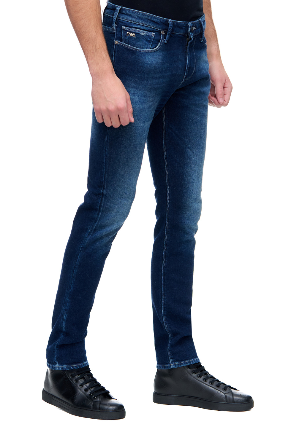 Мужской Emporio Armani Джинсы из эластичного хлопка (цвет ), артикул 6K1J06-1DH6Z | Фото 3
