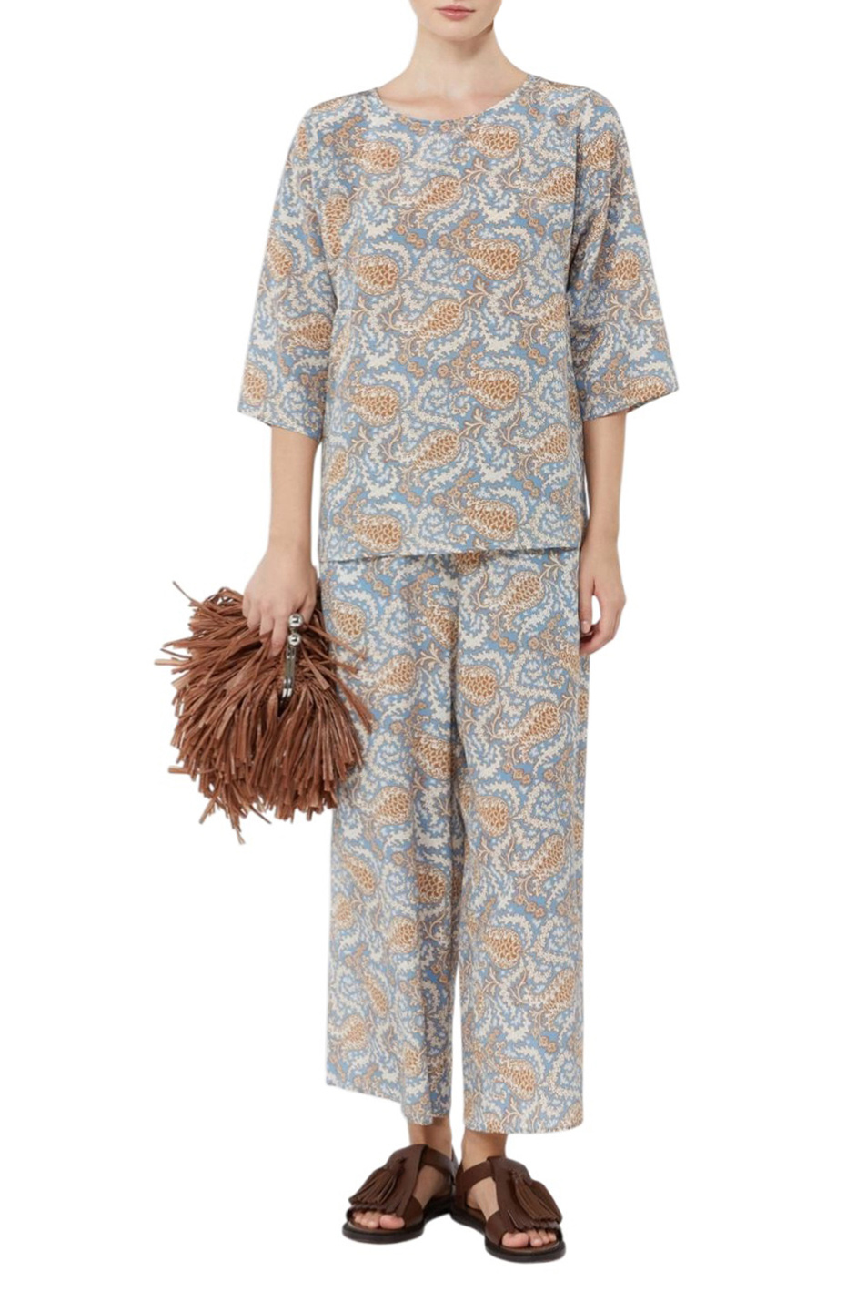 Женский Weekend Max Mara Блузка WKDGINNICO с принтом (цвет ), артикул 2615111142 | Фото 2