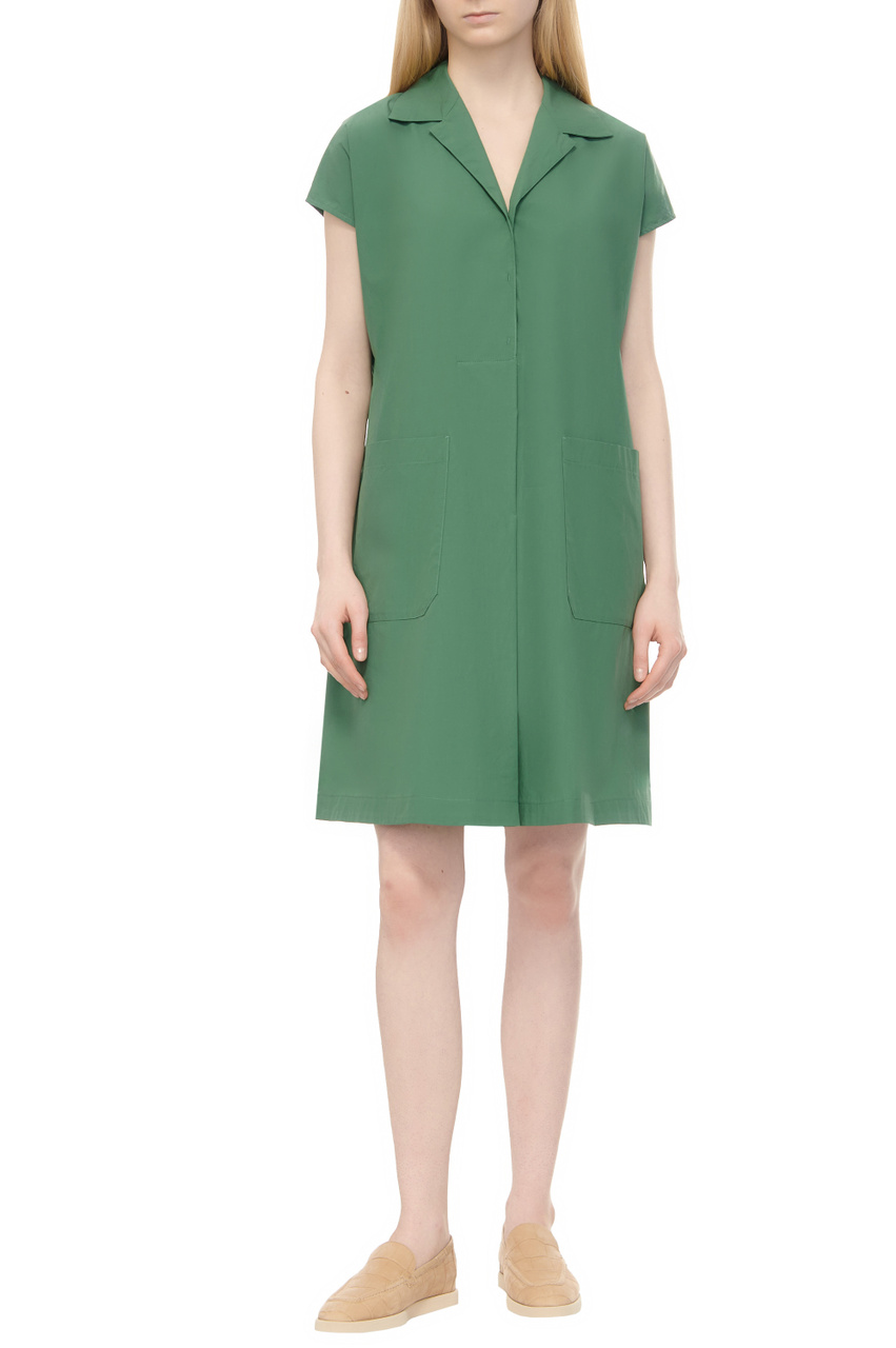 Платье BENNY из натурального хлопка|Основной цвет:Зеленый|Артикул:2415221082 | Фото 1