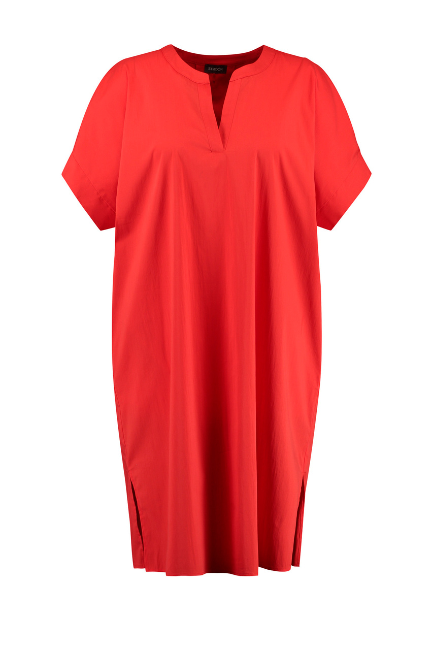 Платье однотонное|Основной цвет:Красный|Артикул:480017-21050 | Фото 1