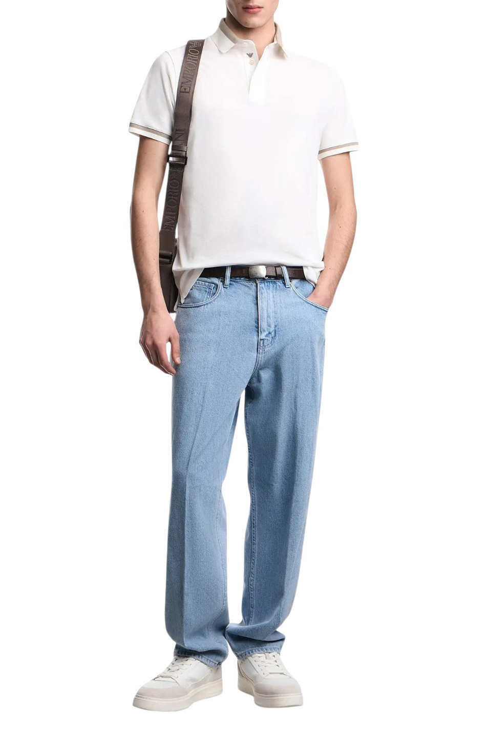 Мужской Emporio Armani Поло из хлопка (цвет ), артикул EM005798-AF12955 | Фото 3