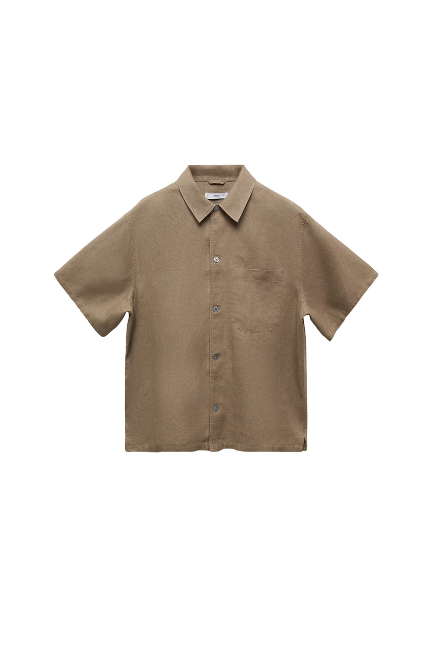 Рубашка AMALFI из чистого льна|Основной цвет:Хаки|Артикул:67077688 | Фото 1
