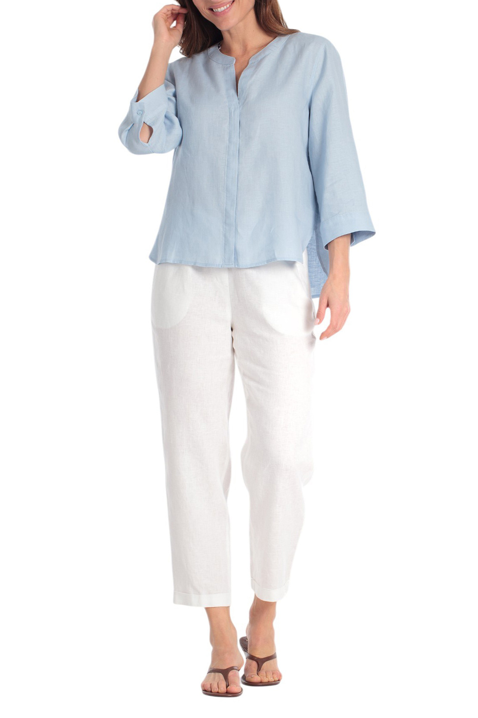 Женский Gerry Weber Блузка изо льна (цвет ), артикул N61029 | Фото 3