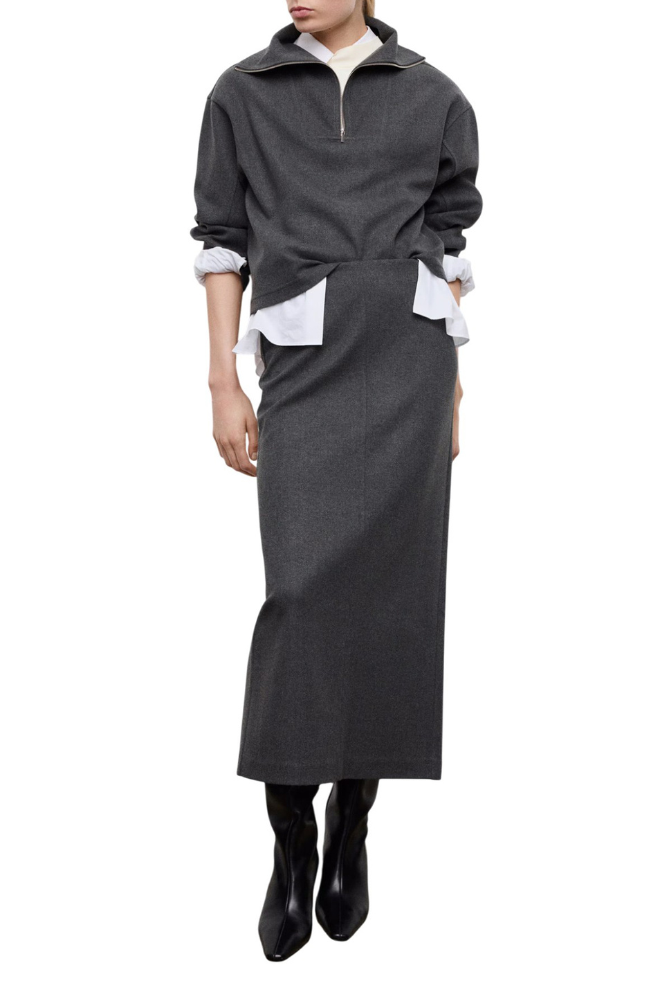 Юбка-карандаш CHILE|Основной цвет:Серый Женский Mango Юбка-карандаш CHILE (цвет ), артикул 27061287 | Фото 2