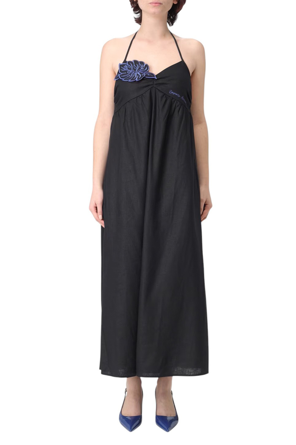 Женский Emporio Armani Платье из льна и вискозы (цвет ), артикул EW000818-AF12201 | Фото 3